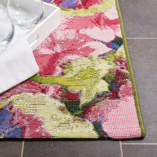 Safavieh Barbados Collection Indoor-Outdoor BAR556 Rug, Black/Green/Purple, 4'x6'