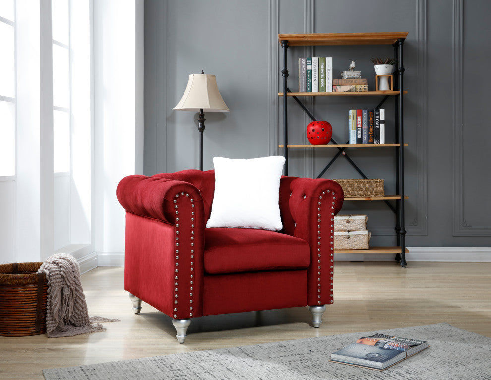 Raisa Chair, Burgundy
