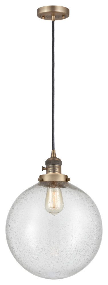 INNOVATIONS 201CSW-BB-G204-12 1-Light Mini Pendant Brushed Brass