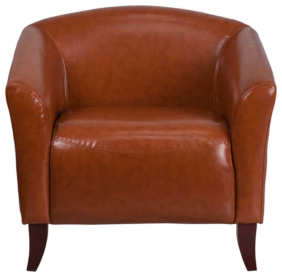 Contemporary Design Cognac Leather Chair