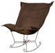 Scroll Puff Rocker With Cover, Titanium Frame, Bella Chocolate