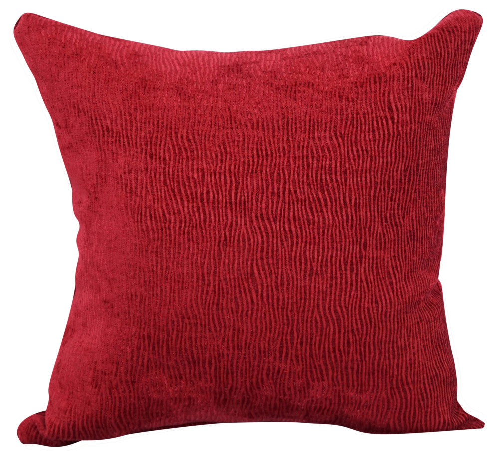 17" Jacquard Throw Pillows With Inserts, Set of 2, Ashfield Claret