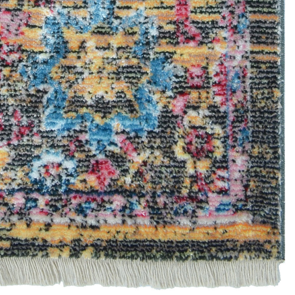 MACHINE MADE POLYESTER AREA RUGS  -Multicolor, Oriental ,Rugs for Living Room , [Runner] 2'6''x9'10''