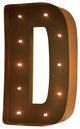 Rustic Vintage 11" Decorative LED Light Glow Letters - Rust Patina Aged Look Gl