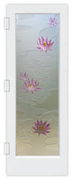 Interior Prehung Door or Interior Slab Door - Lily Pads & Lotus - Primed -...