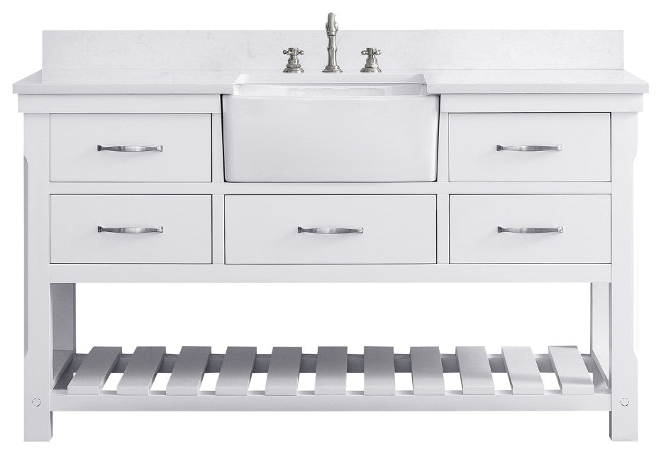 Wesley 60" Bathroom Vanity, White