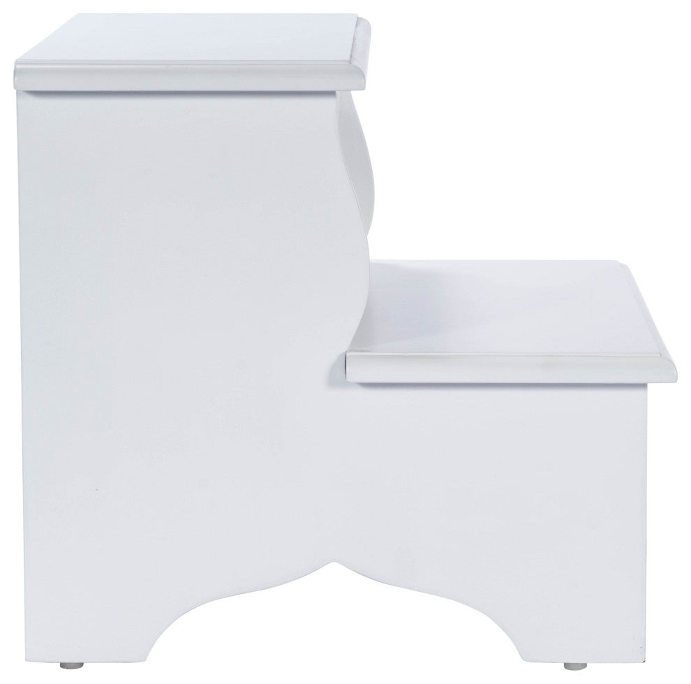 Handcrafted White Step Stool