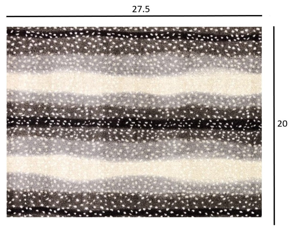 2' x 3' Neutral Dot and Wave Washable Floor Mat