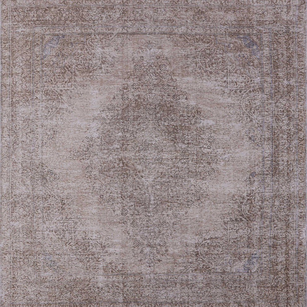 Ahgly Company Indoor Square Mid-Century Modern Area Rugs, 4' Square