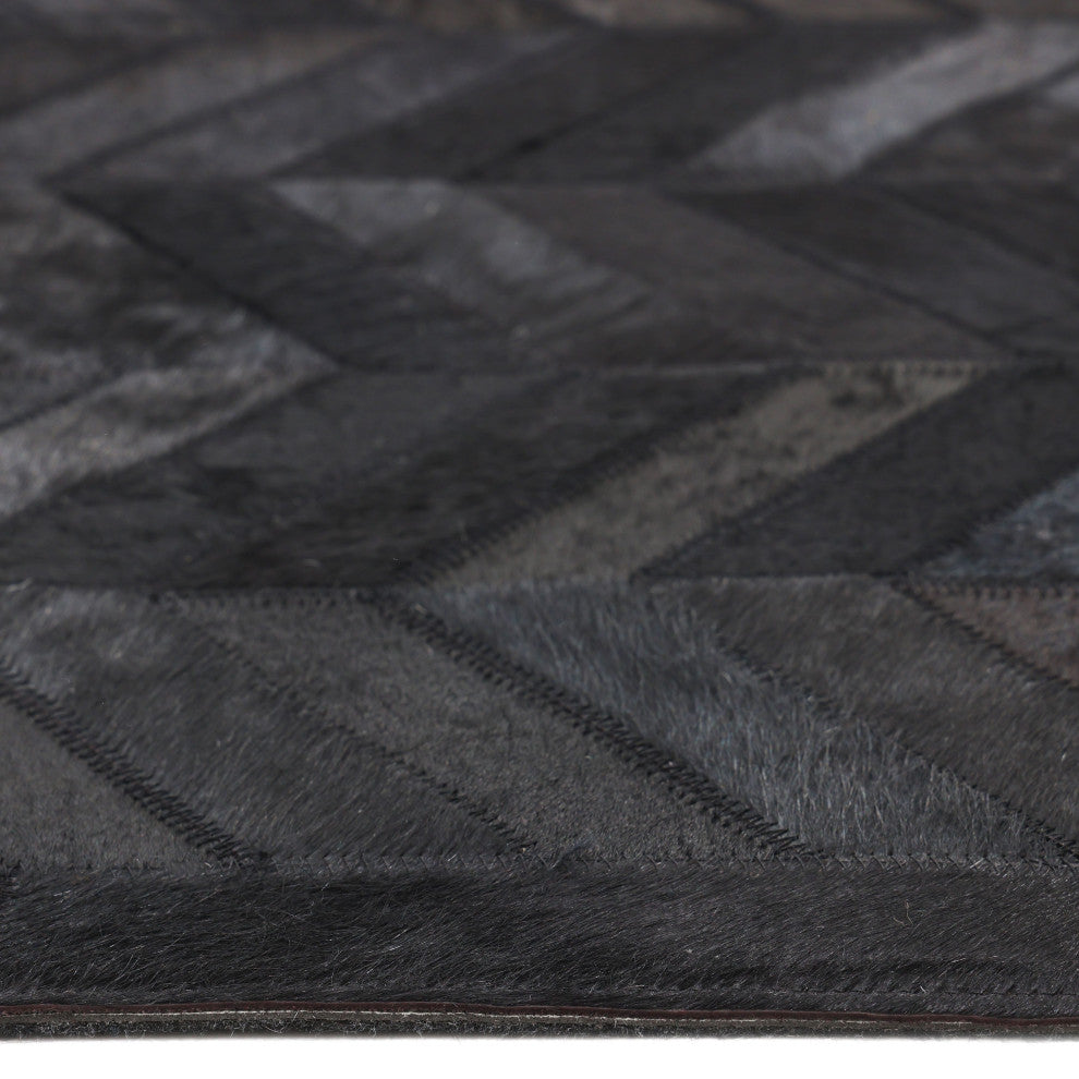 Meir Handmade Area Rug Black, 8' 0" X 10' 0"