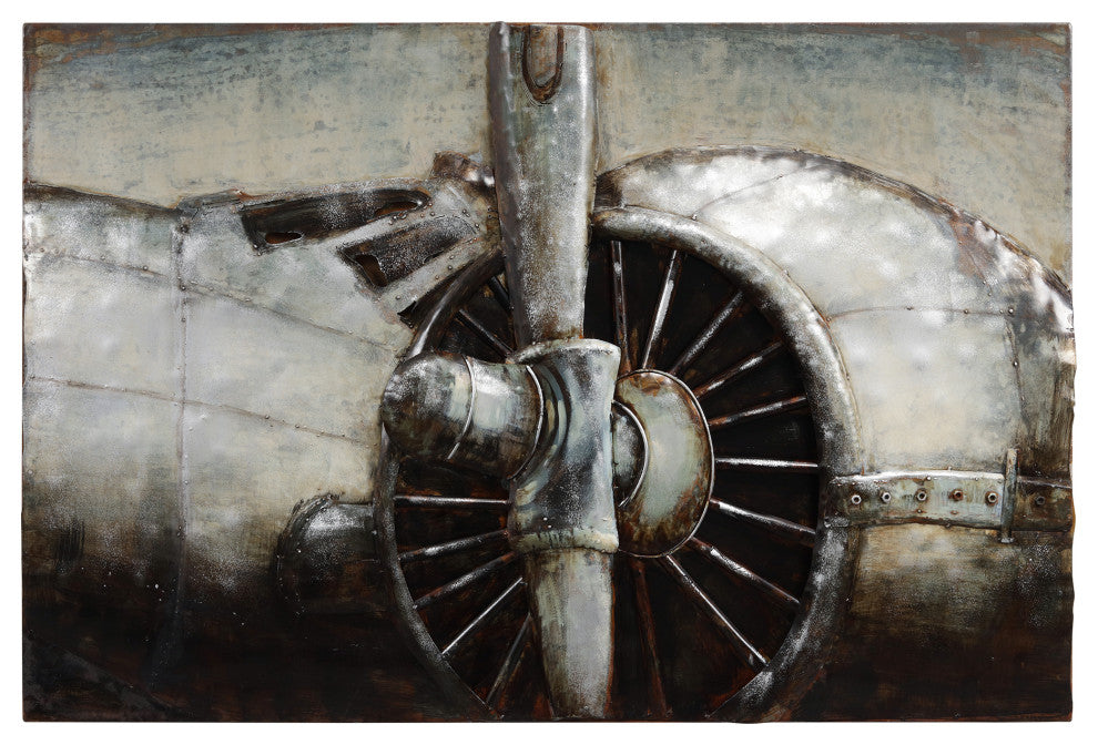 Fly Away Primo Mixed Media Hand Painted Iron Wall Sculpture, 32"x 48"