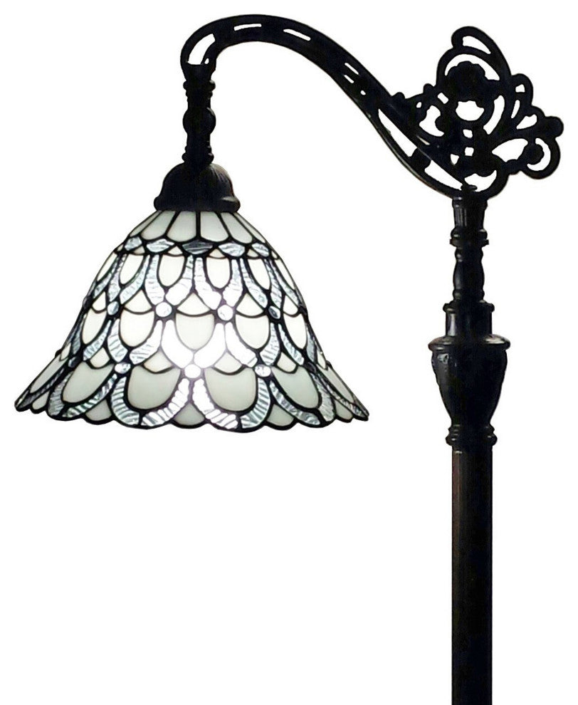 Tiffany Style Vintage Reading Floor Lamp, 62" Tall