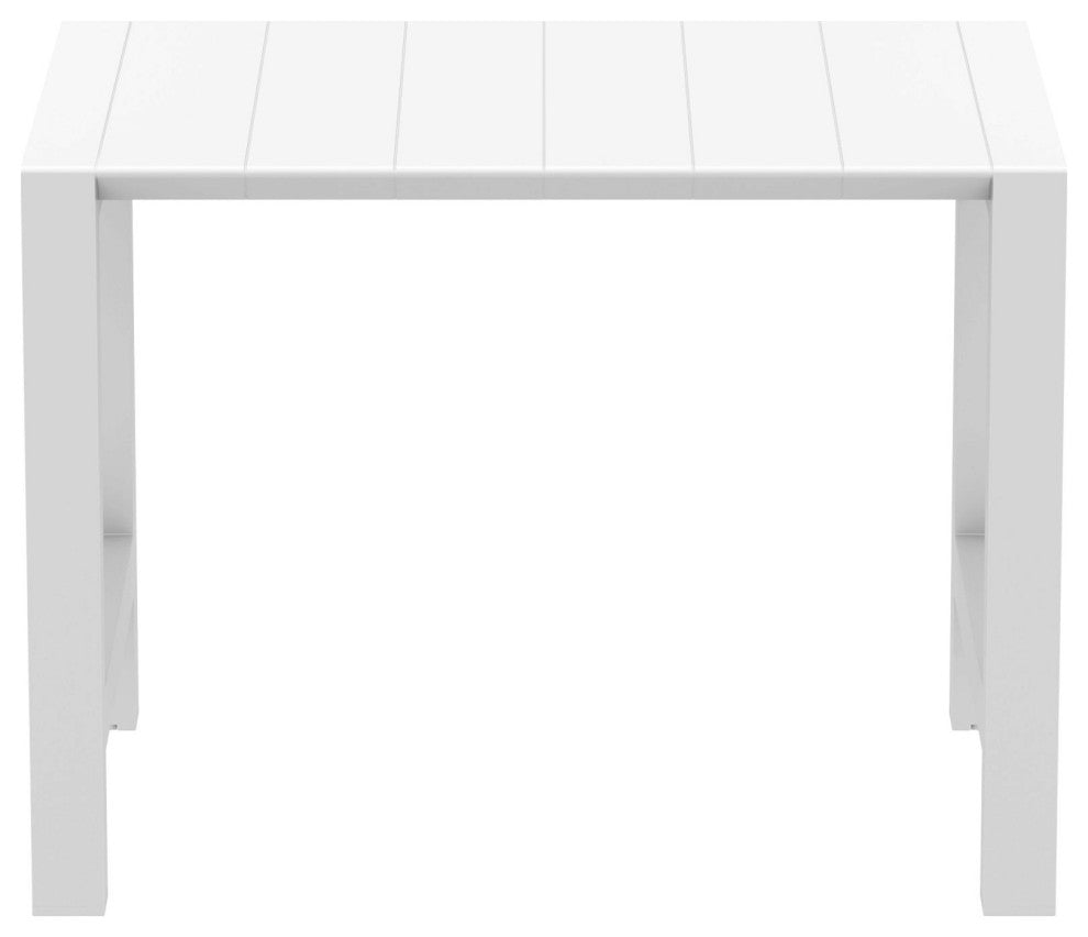 Vegas Bar Table 39"-55" Extendable Table, White