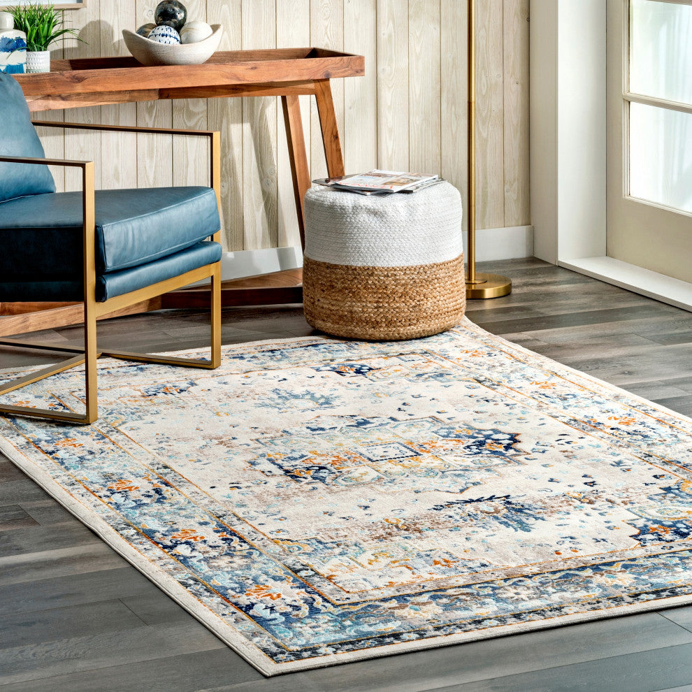 Nuloom Ainsley Fading Token Traditional Vintage Area Rug, Blue 10'x14'