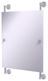 Dottingham Frameless Rail Mounted Mirror, Satin Chrome