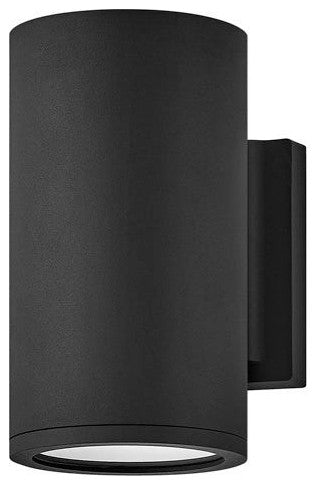 Hinkley Silo 8" Outdoor Down Light Wall Lantern, Black
