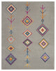 8" x 10" Gray and Multicolor Geometric Area Rug
