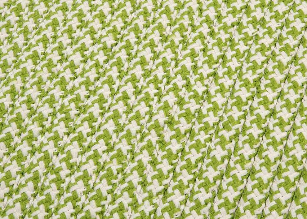 Outdoor Houndstooth Tweed OT69 Lime Indoor/Outdoor Area Rug, Rectangular 2'x3'