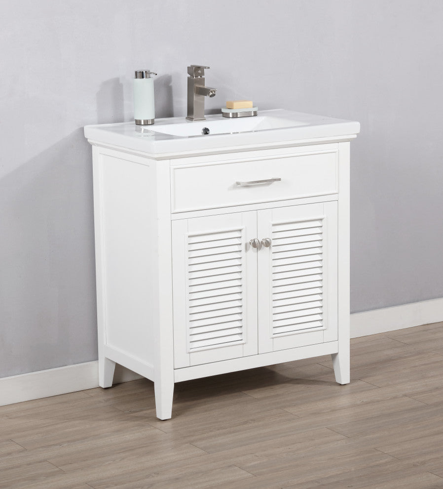 Cameron 30" Single Sink Vanity, White