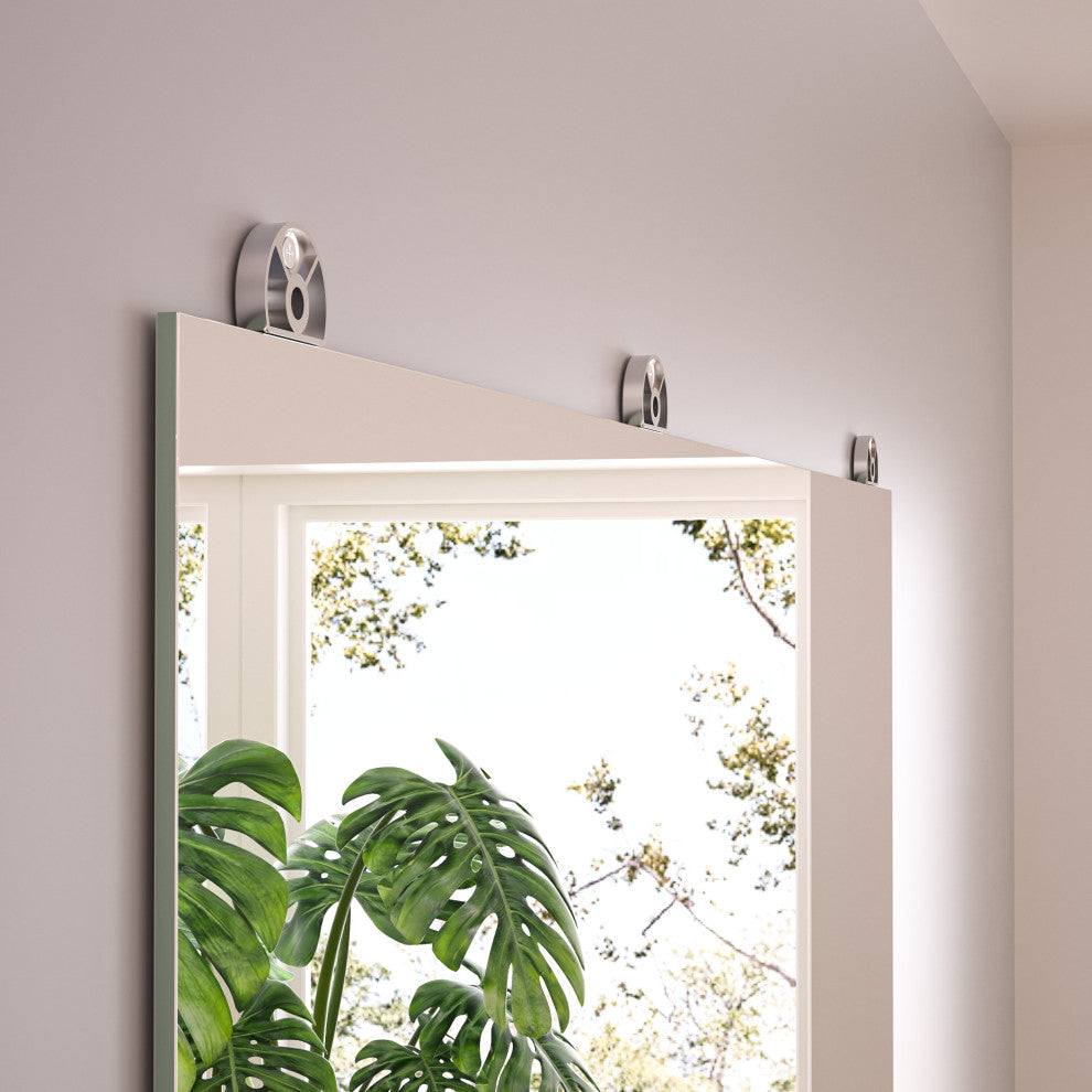 Large Full Body Glass Frameless Mirror for Wall Mount, 60x36"