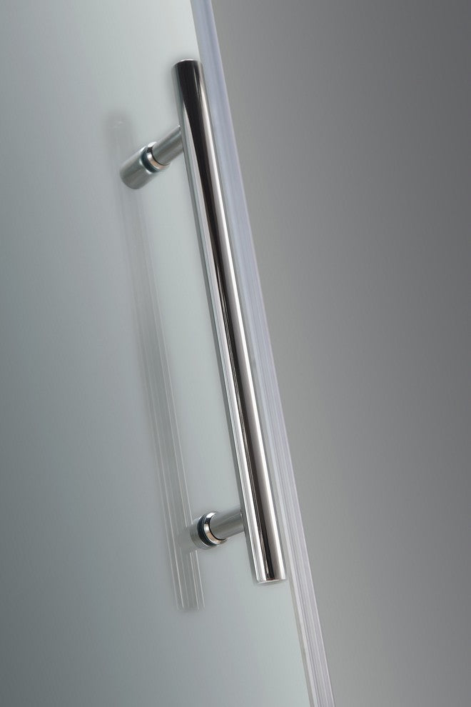 ZenArch 56-60"x75" Frameless Bowfront Sliding Shower Door, Chrome, Right Open