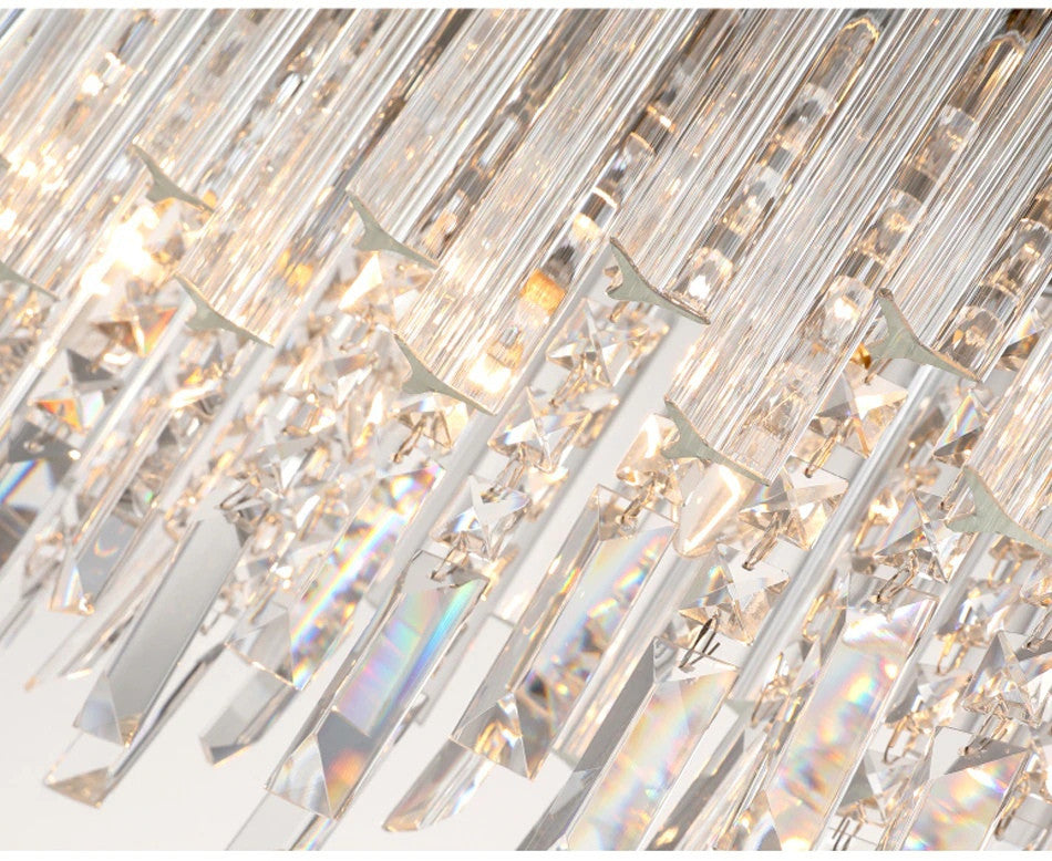 Vicosoprano | Drum Chrome Crystal Chandelier for Living Room