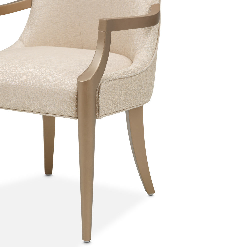 Malibu Crest Dining Arm Chair, Set of 2 - Burnished Gold