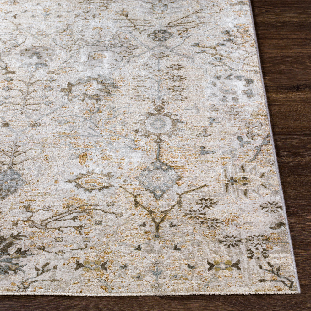 Brunswick BWK-2311 Traditional Beige/Olive 6'7" Round Area Rug