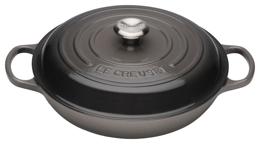 Le Creuset Signature Shallow Casserole, 26 cm, Flint