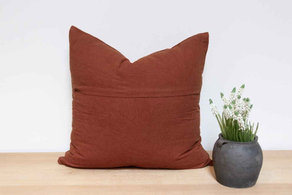 Bronze Hand-Stitched Pillow Cover