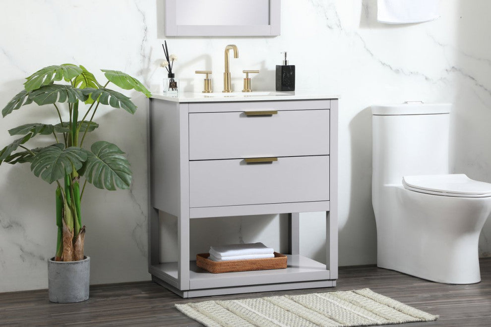 Elegant Decor Larkin Bathroom Vanity Grey