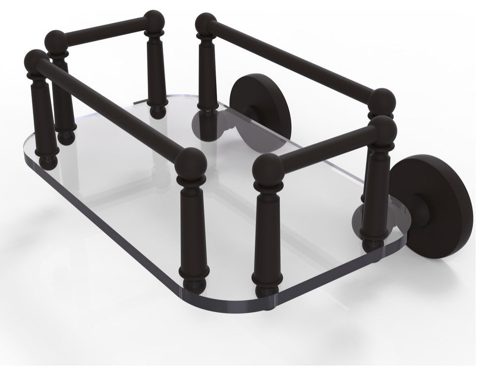 Prestige Skyline Wall Mounted Glass Guest Towel Tray, Oil Rubbed Bronze