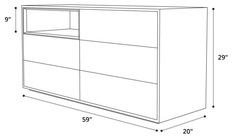 Beverly Dresser Dark Gull Gray