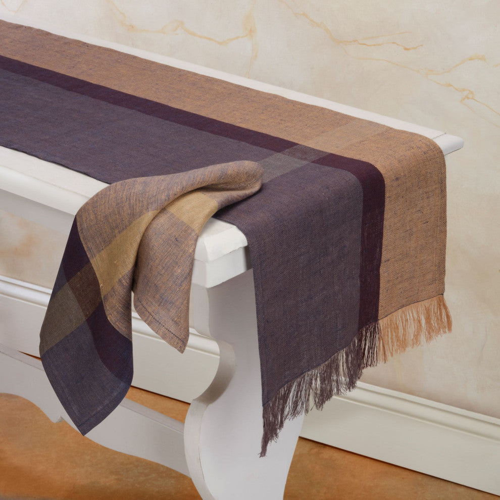 WILD RICE. Flax Linen Napkins. Set of 2. Handwoven