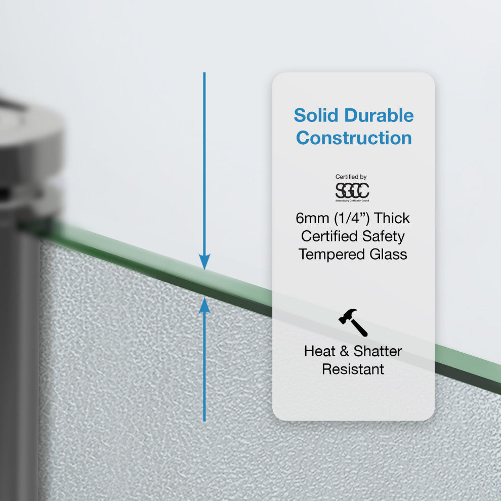 Ove Decors Breeze Shower Kit, Frosted Panels and Base, Satin Nickel, 34"