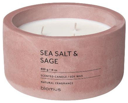 Fraga Candle 3 Wick 5"/13Cm Withered Rose Wsea Salt & Sage Scent