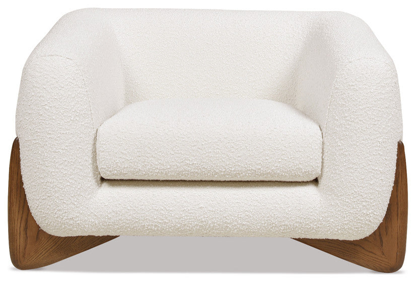 Alpine 44" Sherpa Arm Chair, Ivory White Boucle