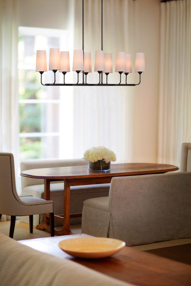 Hinkley 28.75" Lewis Medium Single Tier Chandelier, Black Oxide