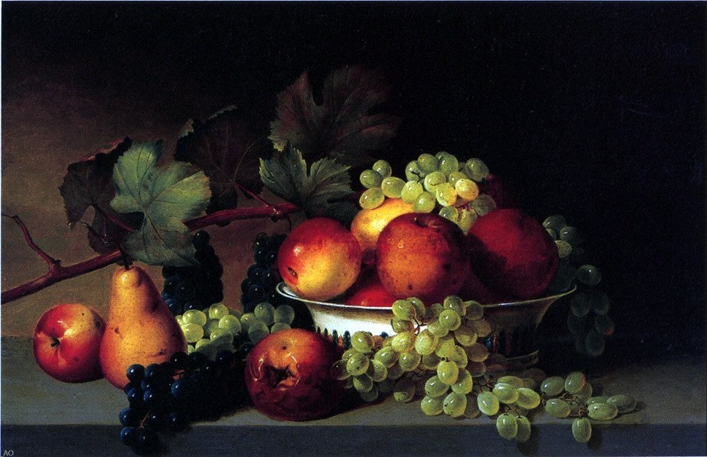 James Peale Still Life: Apples- Grapes- Pear, 18"x27" Gallery Wrapped Canvas