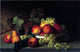 James Peale Still Life: Apples- Grapes- Pear, 18"x27" Gallery Wrapped Canvas