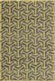 Enaya Handwoven Contemporary Rug, Gray/Yellow, Rectangular 7'9x10'6