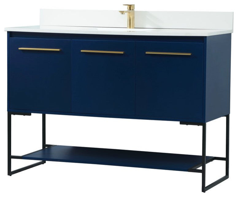 Elegant Decor Sloane Bathroom Vanity Blue