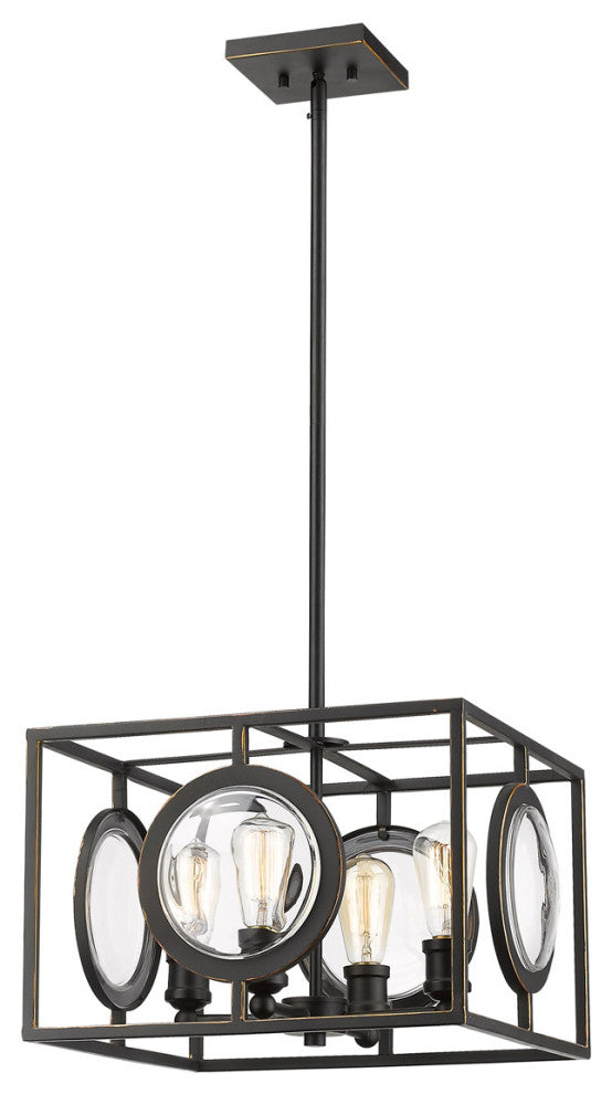 Port 4 Light Pendant, Olde Bronze, Olde Bronze Steel