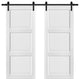 Double Barn Door 60x80 Panels | Lucia 2661 Matte White | 13FT Rail Set