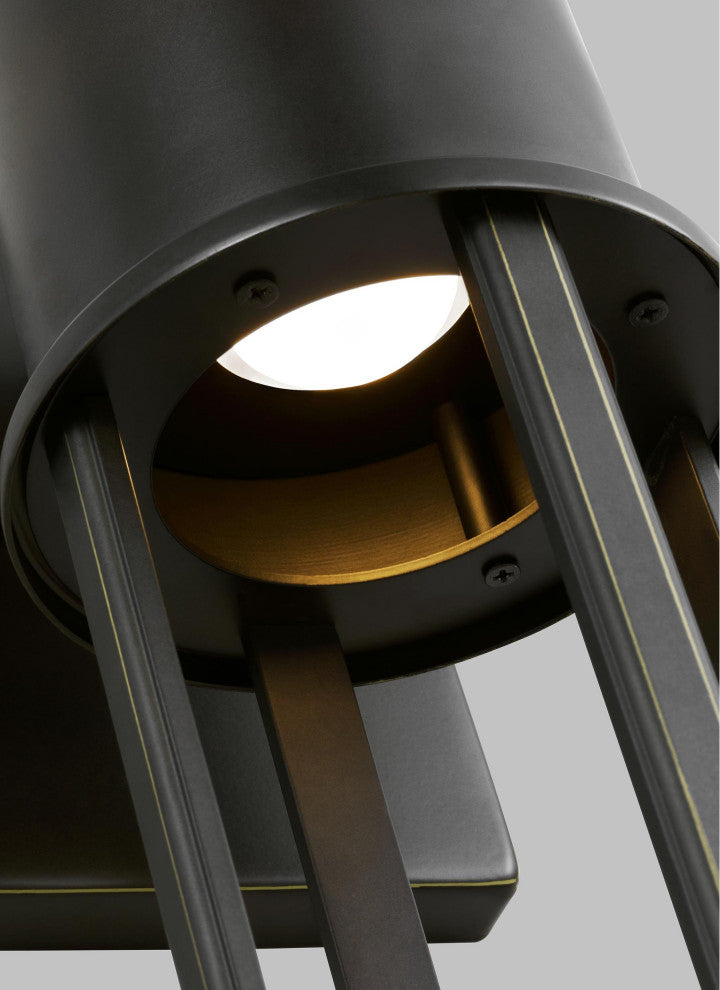 Union Large LED Outdoor Wall Lantern, Antique Bronze