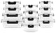 24 Piece Glass Storage Containers With Leakproof Lids Set Black
