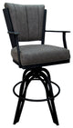 Montana Swivel Tilt Metal 30" Bar Stool or Counter 26" on A Base, Northwest Elk, Black, 30"