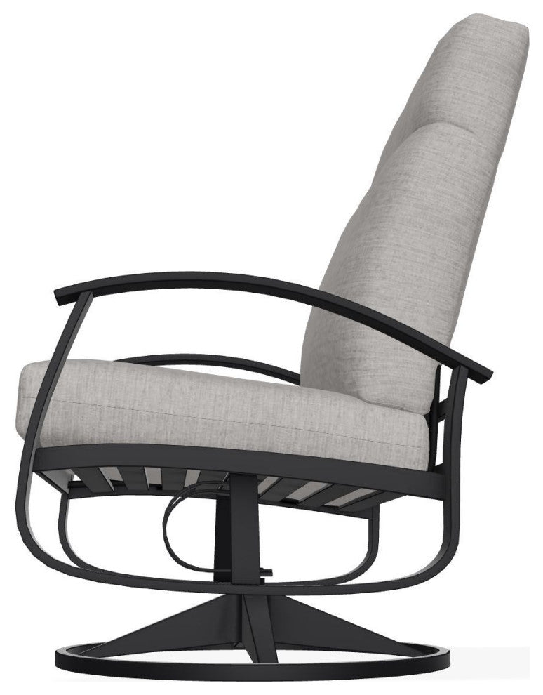 Belle Isle Cushion Deep Seat Outdoor Swivel Rocker, Graystone/Black