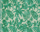 Green Monkey Fabric Jungle Silhouette Upholstery Drapery Material, Standard Cut