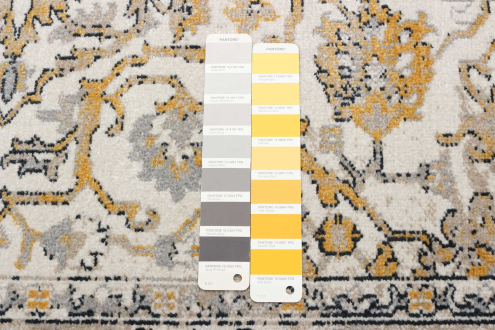 Aqua Legacy Area Rug, Ivory, 6'x9'